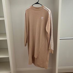 adidas sweatshirt dress - nude